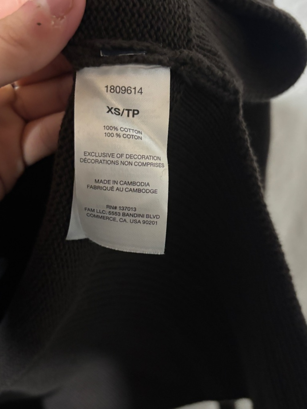 GAP 100% Cotton cardigan in dark brown BMWOT - Picture 9 of 9